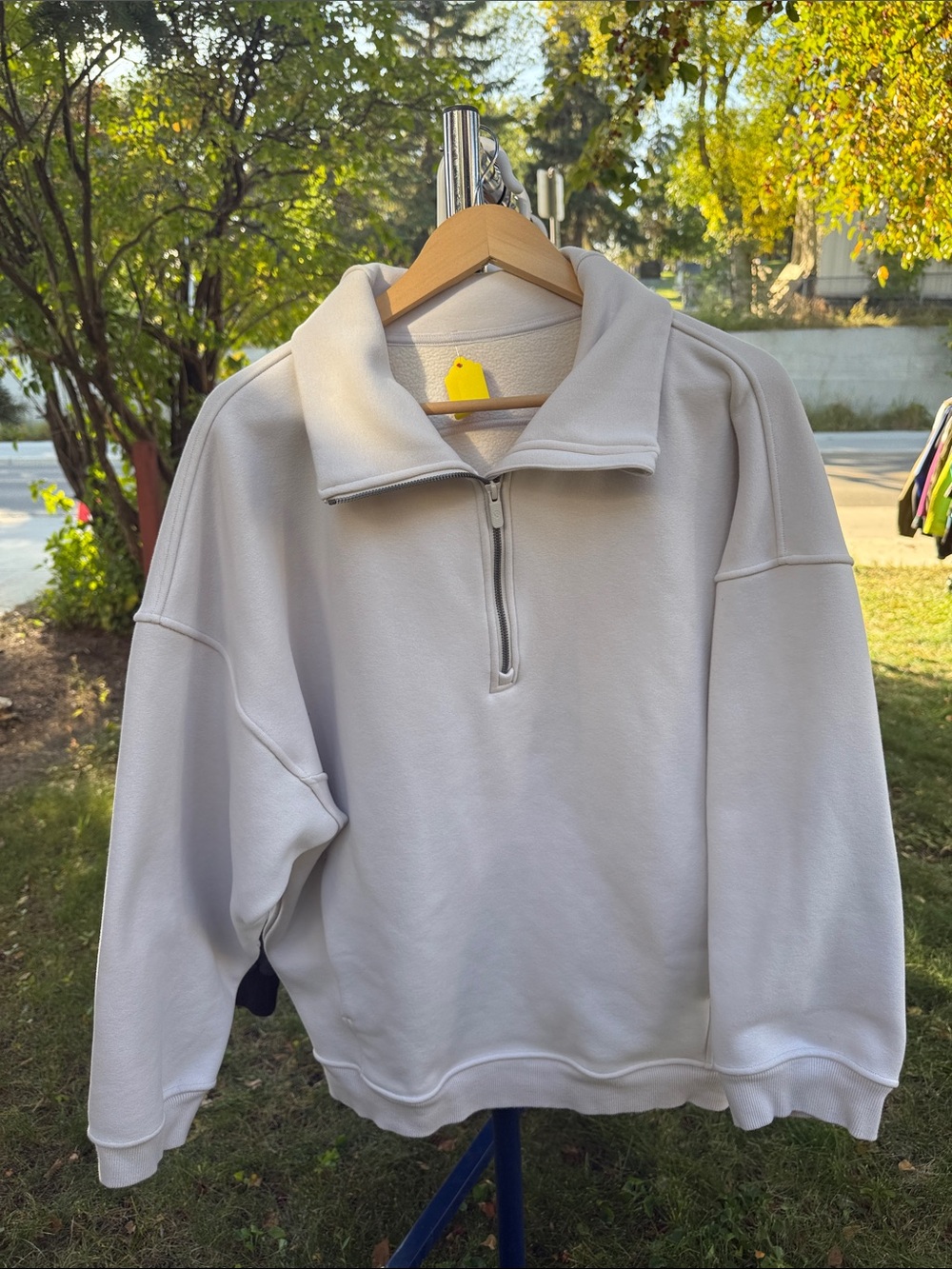 lululemon athletica Men's Half-Zip Sweater - Light Cream